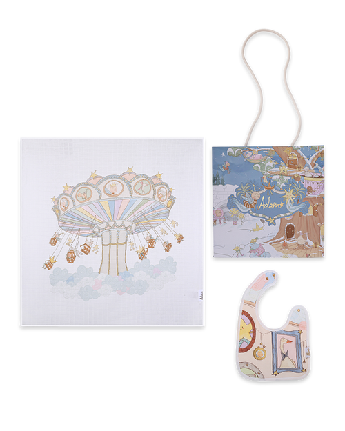 Floating Friends Blanket & Star City Bib Gift Set