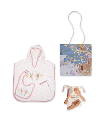 Pink Star Towel & Cotton Candy Brush Gift Set