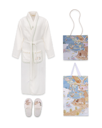 Feather Robe & Feather Slippers Gift Set
