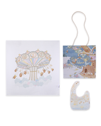 Floating Friends Blanket & Wonderland Baby Bib Gift Set