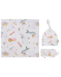Whale – Bamboo Swaddle & Bonnet Set
