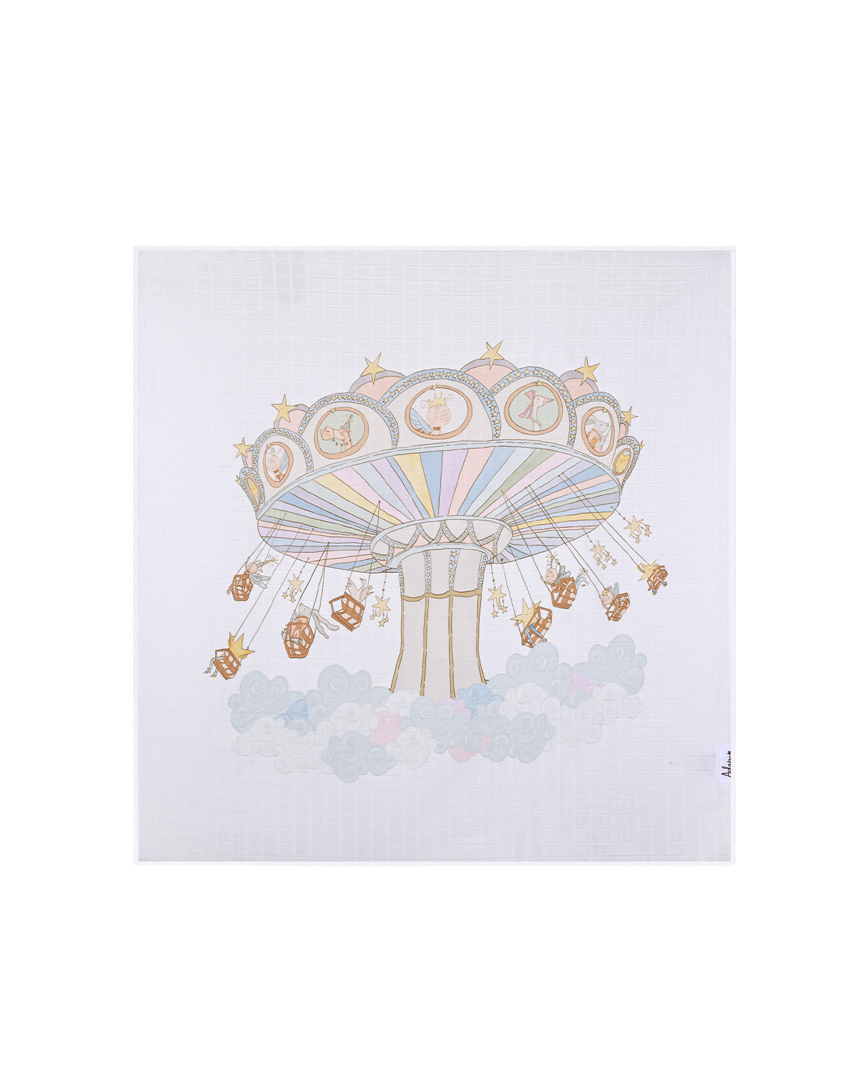Floating Friends Blanket & Wonderland Baby Bib Gift Set