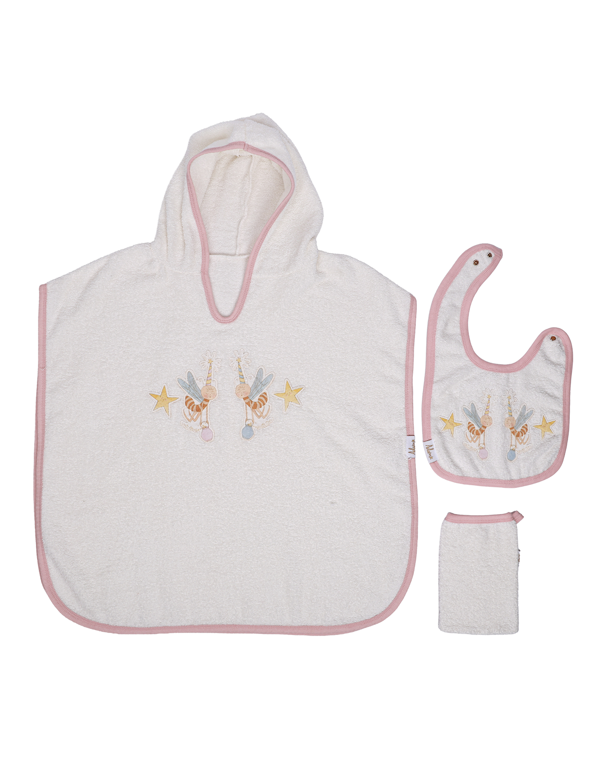 Pink Stars Towel Set